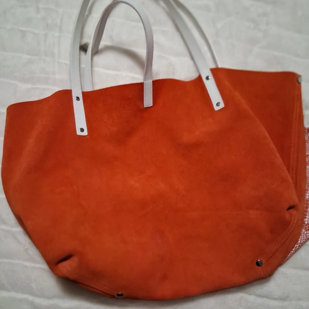 Tiffany & Co. Suede And Leayher Snakeskin Reversable Tote